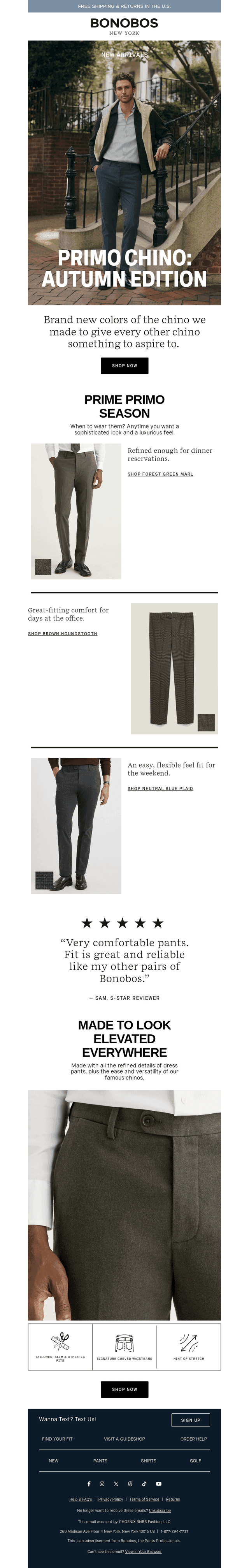 New Primo Chinos Just Dropped