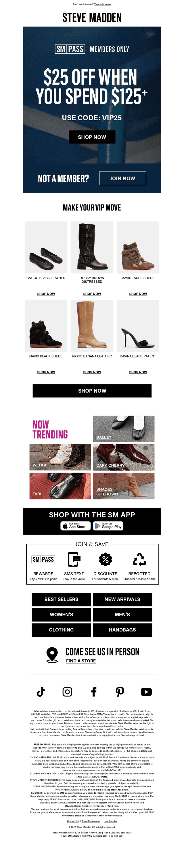 Steve Madden email from Fri, Sep 18, 2026