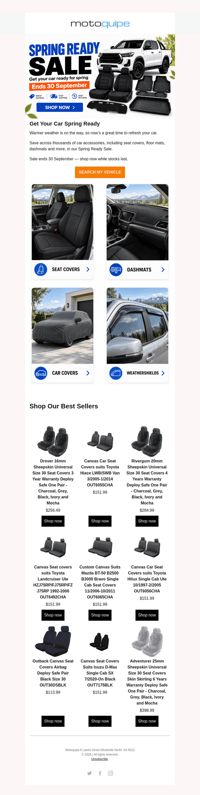 Motoquipe email from Sat, Sep 19, 2026