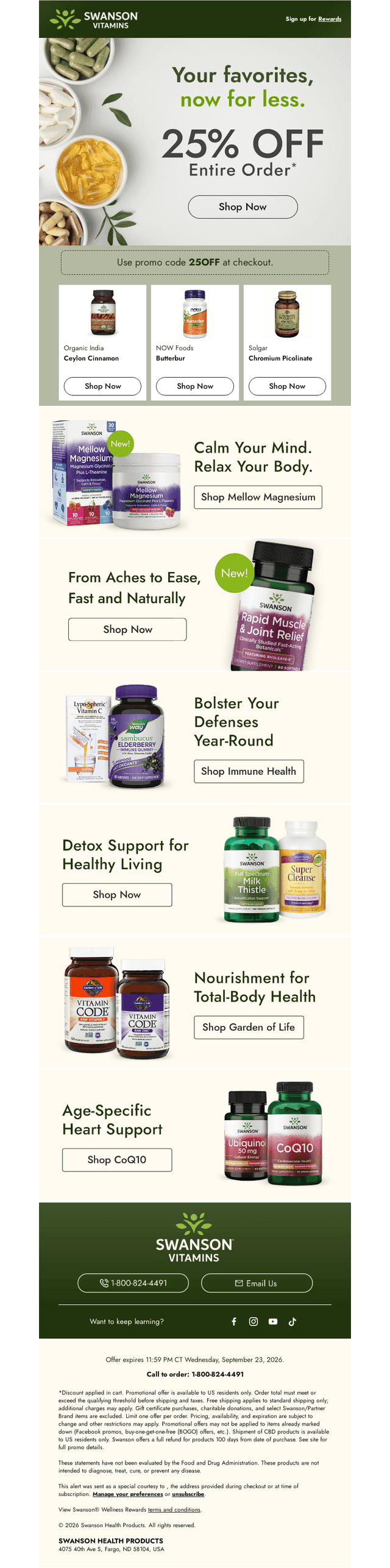 Swanson Health Products email from Sat, Sep 19, 2026