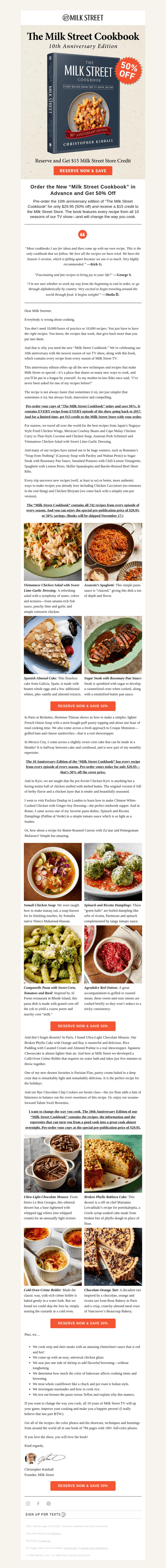 Milk Street email from Sat, Sep 19, 2026