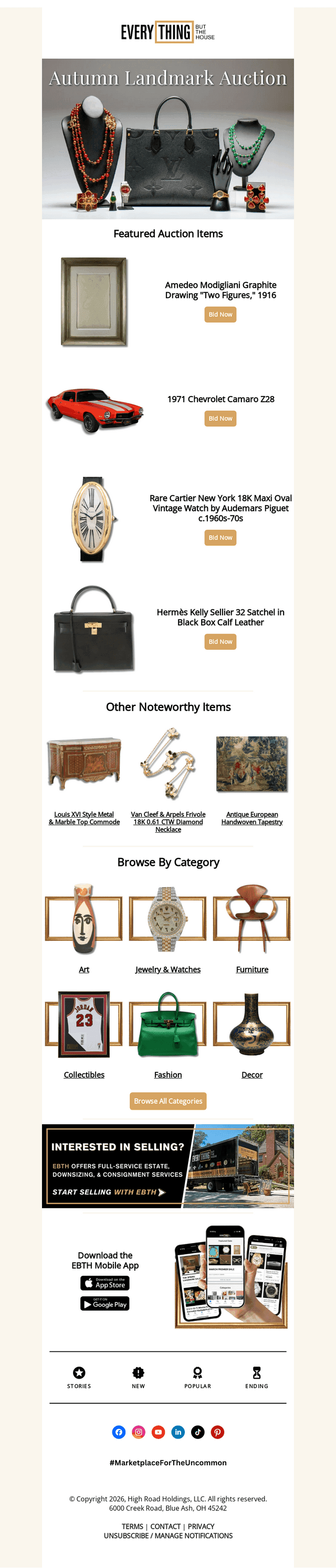 Everything But The House (EBTH) email from Sat, Sep 19, 2026