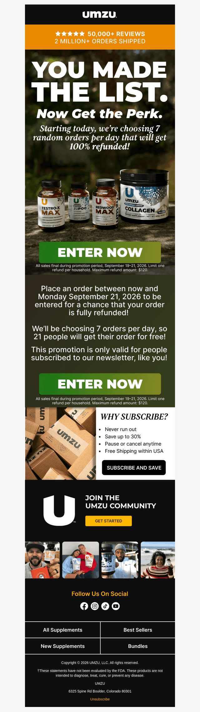 UMZU email from Sun, Sep 20, 2026
