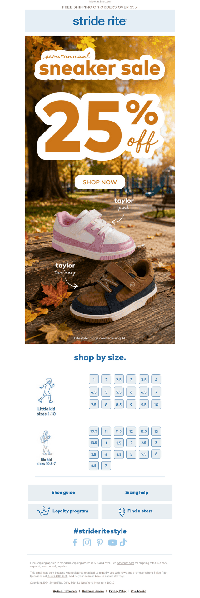 Stride Rite email from Sun, Sep 20, 2026
