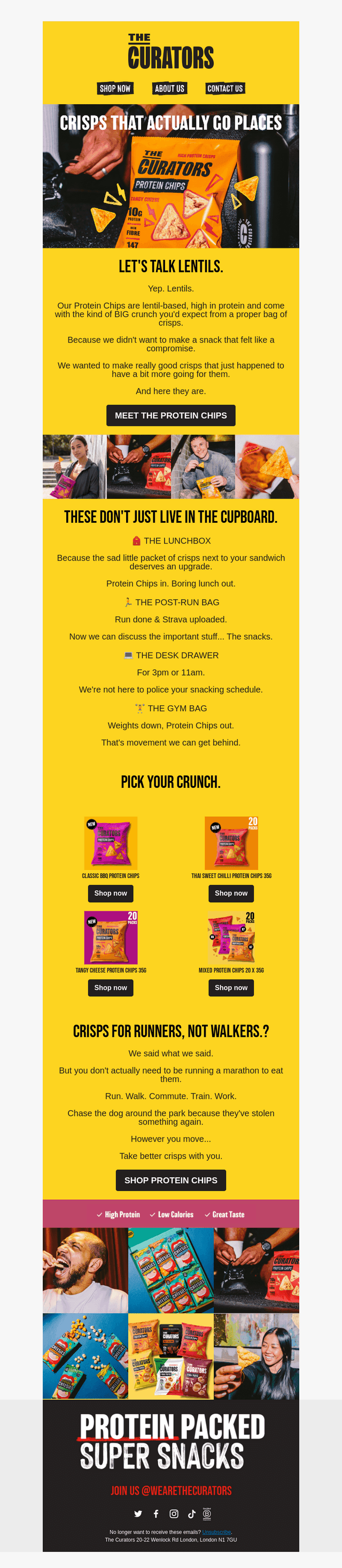 Crisps that actually go places.
