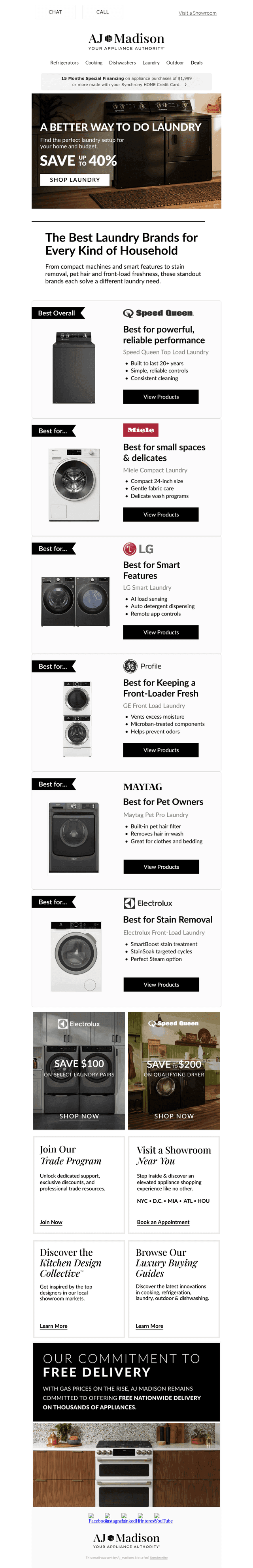 🧺 Up to 40% Off Laundry + Extra Rebates
