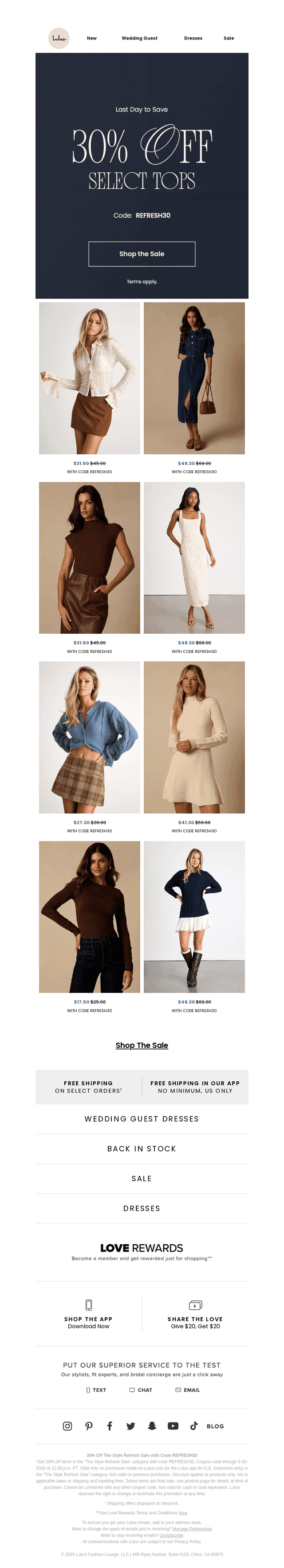 Lulus email from Sun, Sep 20, 2026