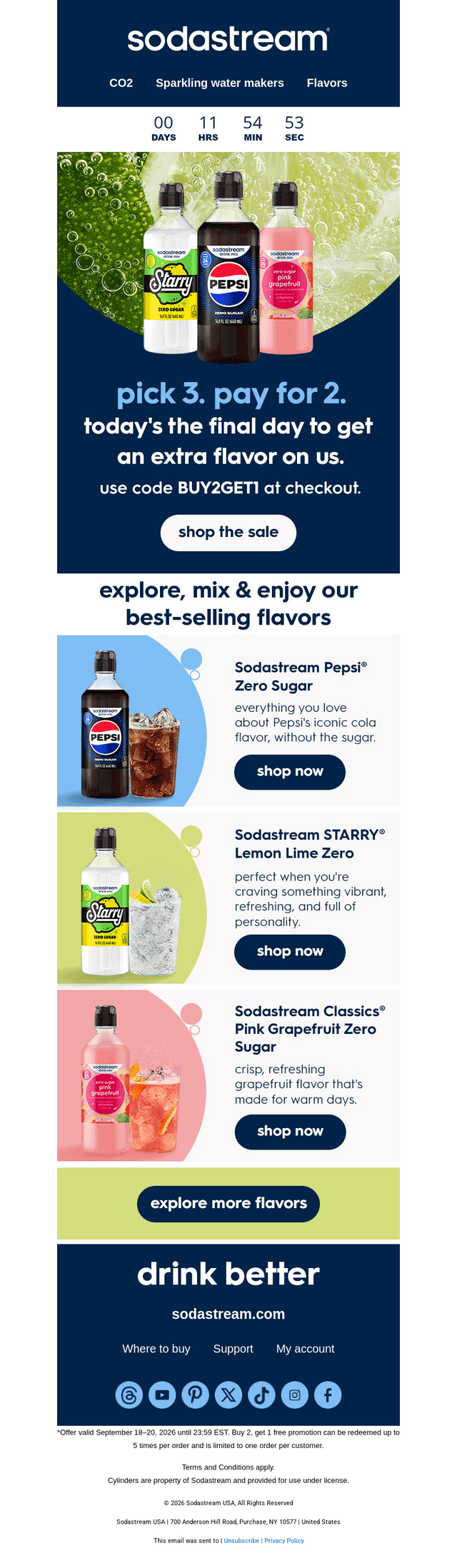 SodaStream email from Sun, Sep 20, 2026