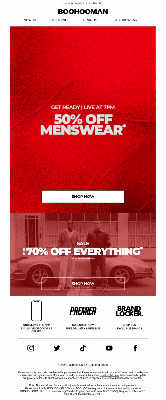 50% Off Live At 7pm