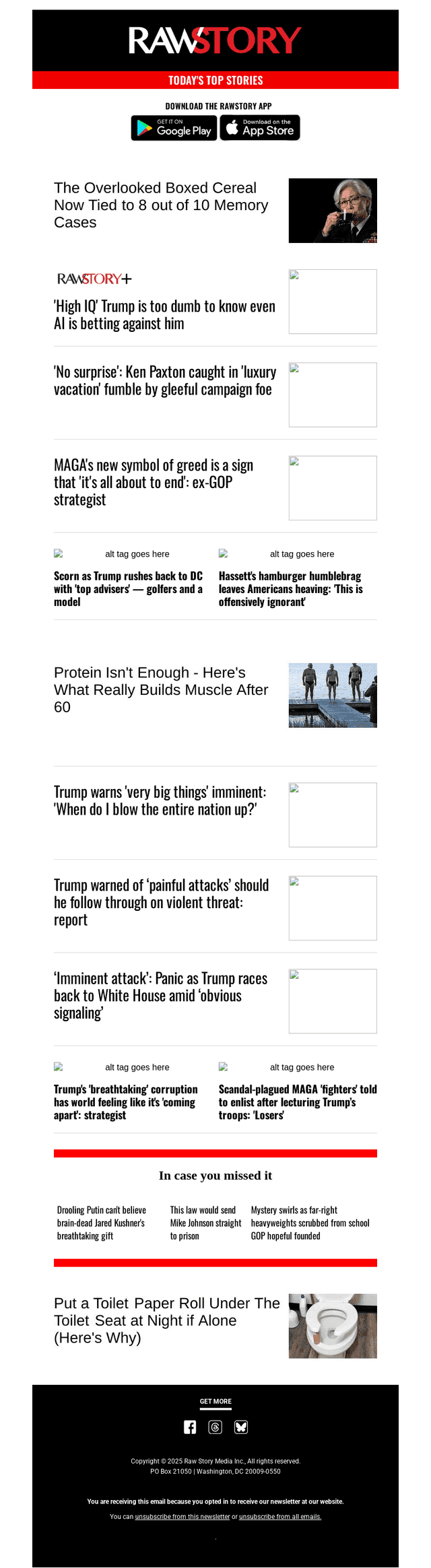 Raw Story email from Sun, Sep 20, 2026