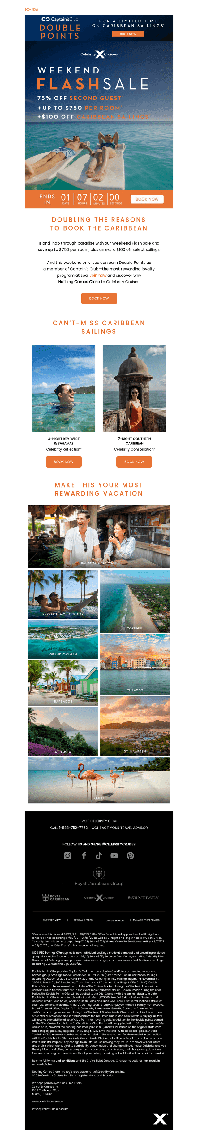 Celebrity Cruises email from Sun, Sep 20, 2026