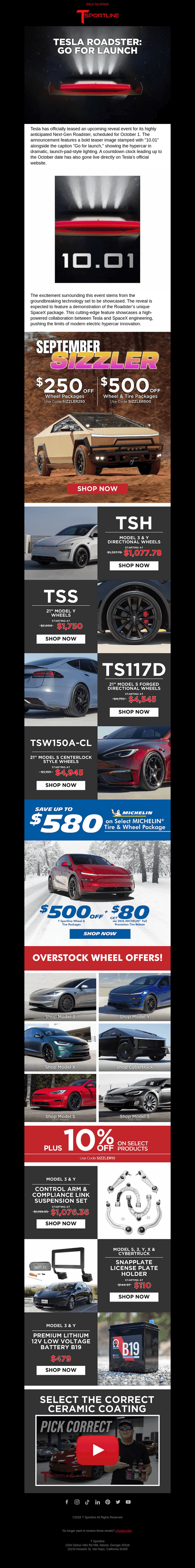 T Sportline email from Mon, Sep 21, 2026