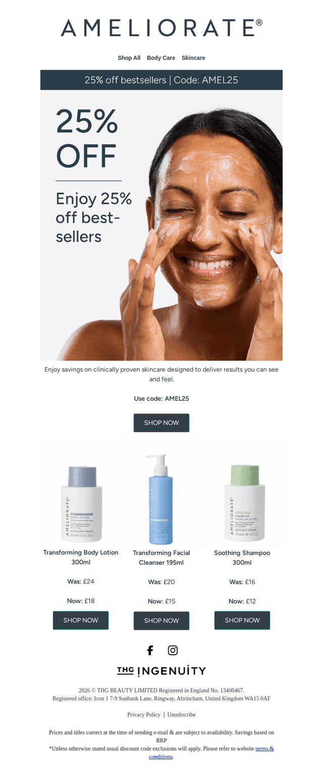 Ameliorate UK email from Mon, Sep 21, 2026