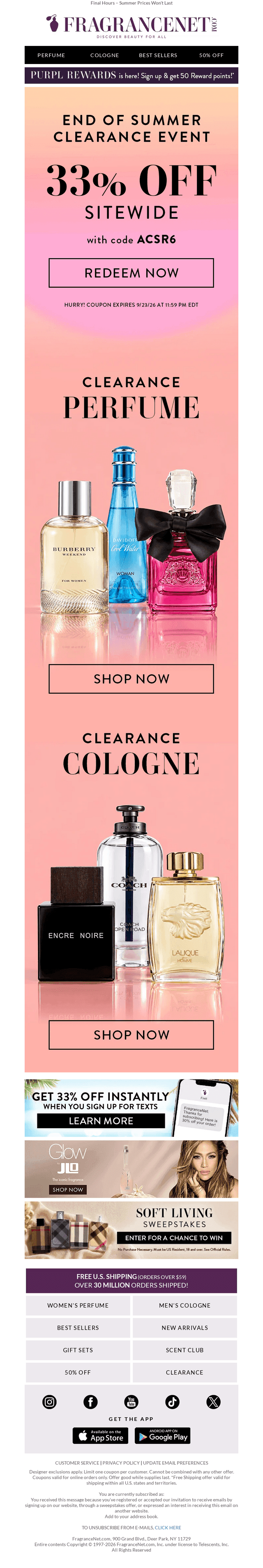 FragranceNet email from Mon, Sep 21, 2026