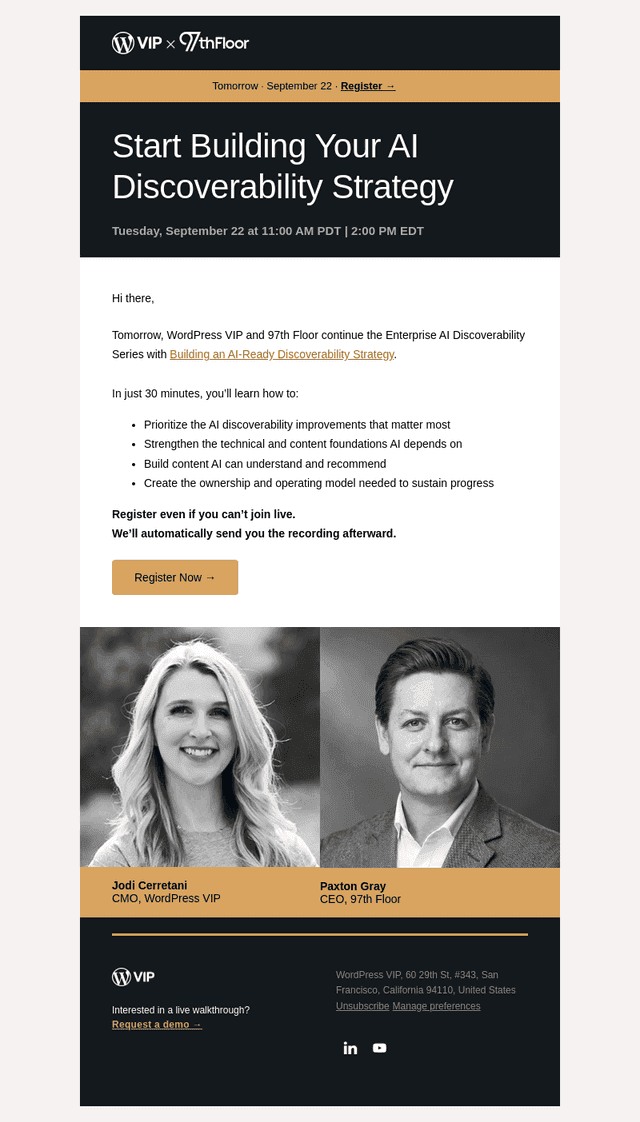 Live tomorrow: Build your AI discoverability strategy