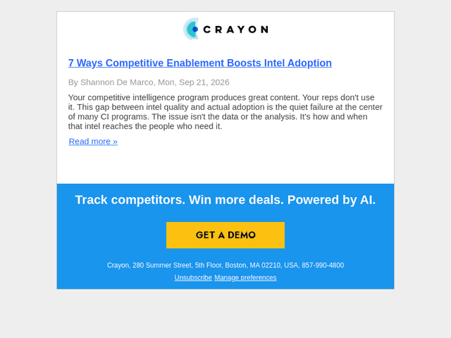 7 Ways Competitive Enablement Boosts Intel Adoption
