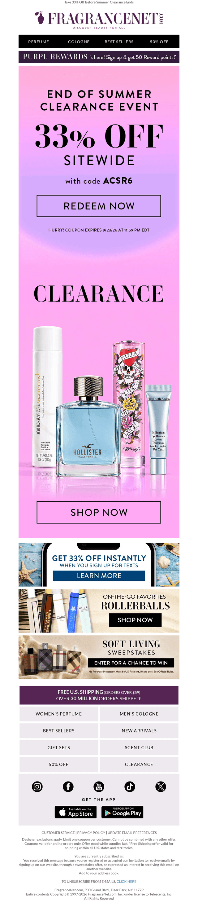 FragranceNet email from Mon, Sep 21, 2026