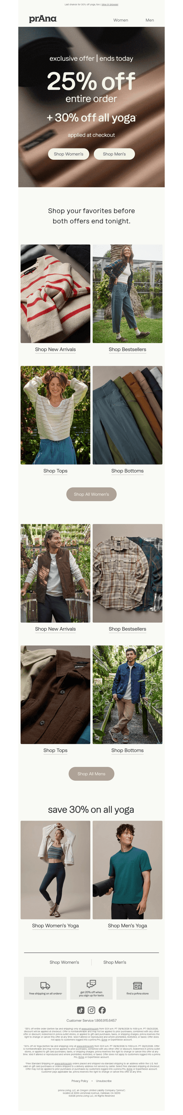 prAna email from Mon, Sep 21, 2026