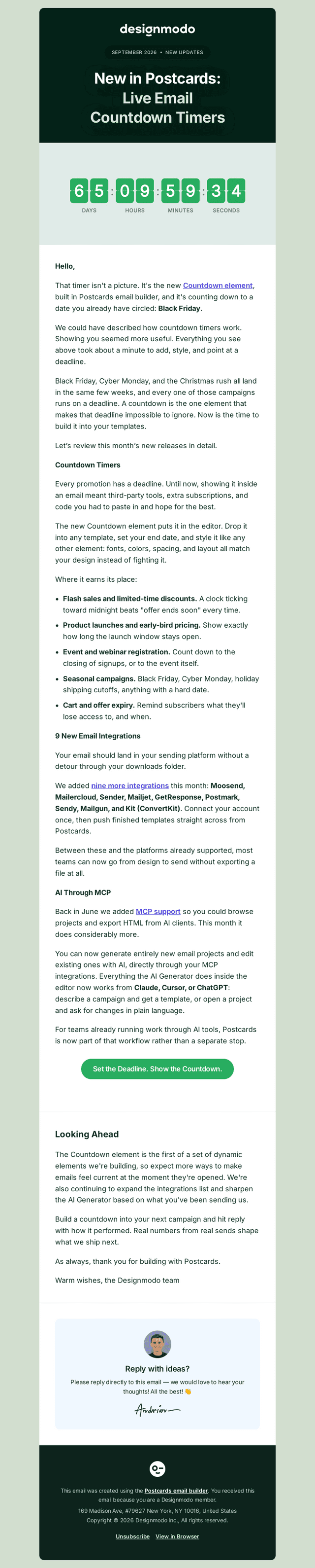 designmodo email from Tue, Sep 22, 2026