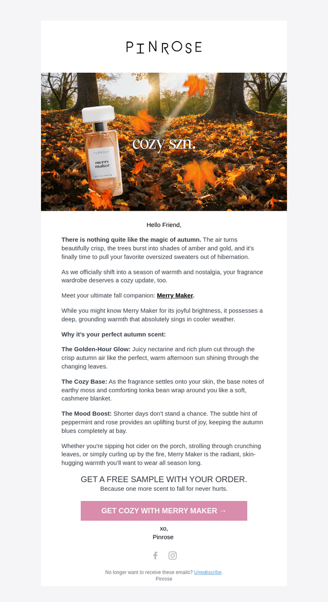 Pinrose email from Tue, Sep 22, 2026