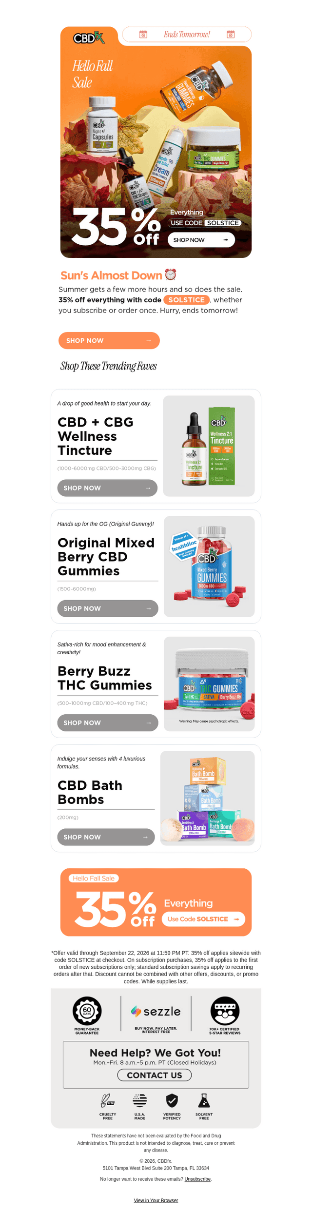 CBDfx email from Tue, Sep 22, 2026