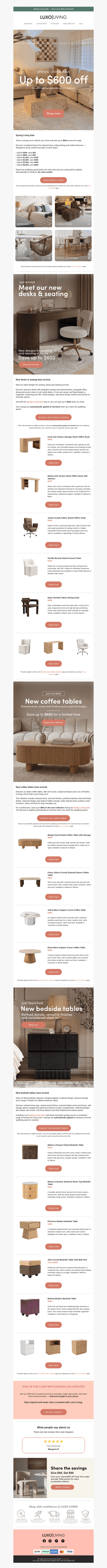 Luxo Living email from Tue, Sep 22, 2026