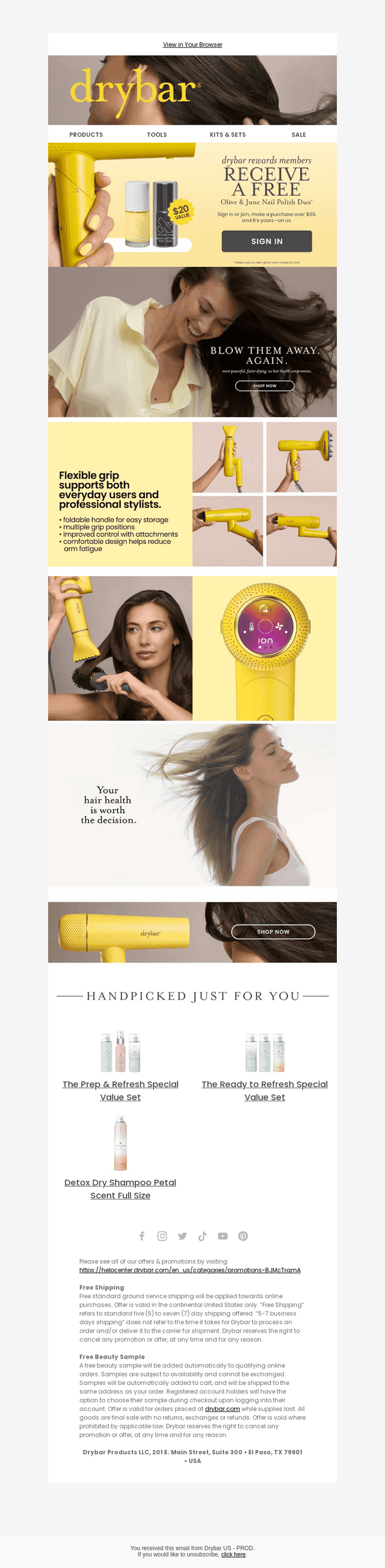 Drybar email from Tue, Sep 22, 2026