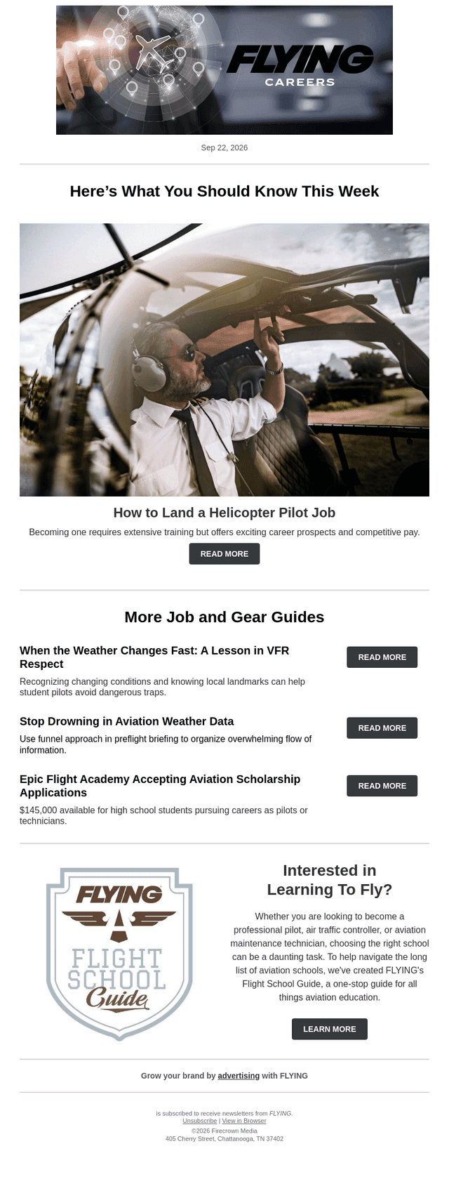 Flying Magazine email from Tue, Sep 22, 2026