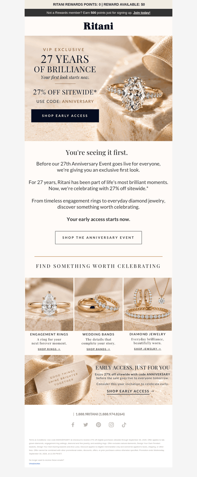 Ritani email from Tue, Sep 22, 2026