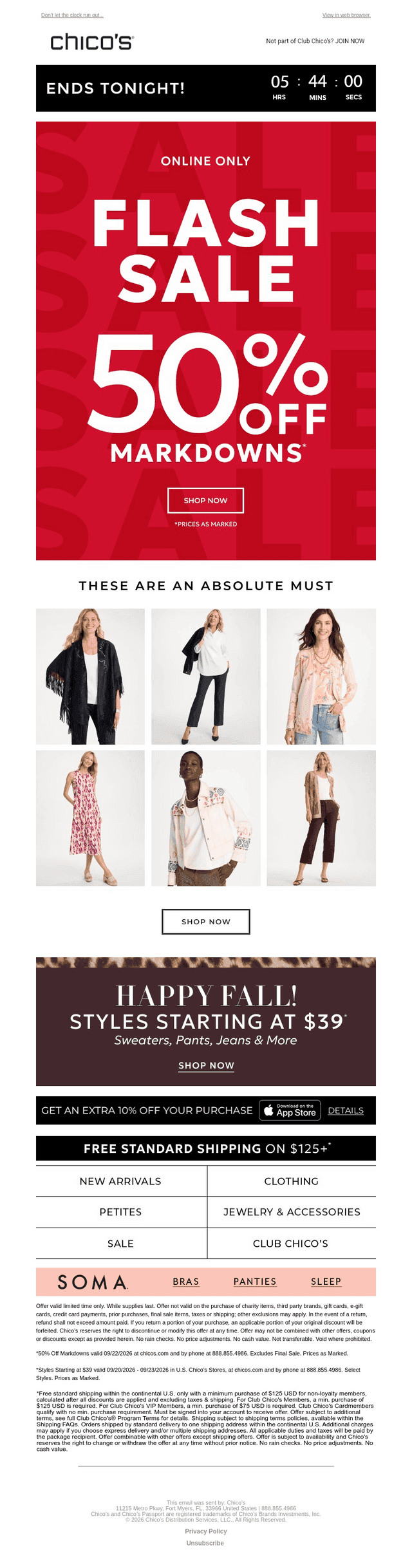 FINAL HOURS! 🚨 50% OFF MARKDOWNS