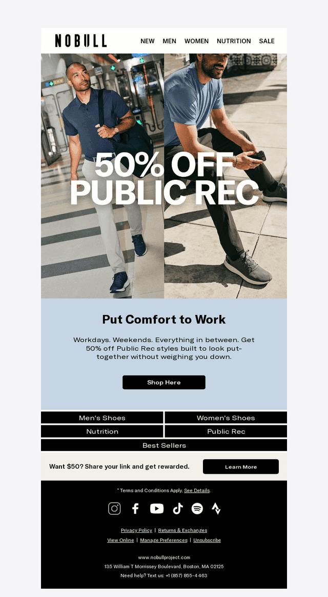 Your Public Rec Lineup is 50% Off