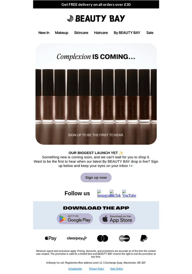 Beauty Bay email from Wed, Sep 23, 2026
