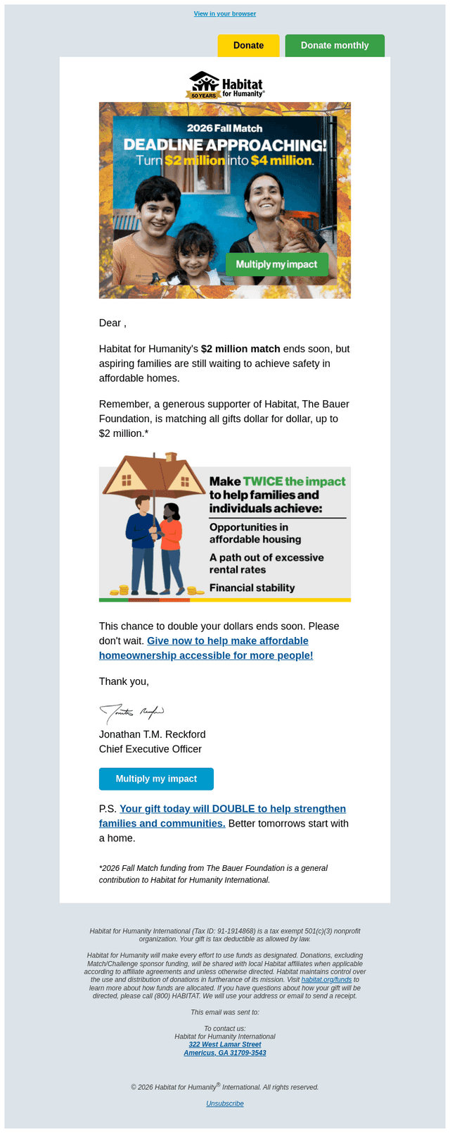 Habitat email from Wed, Sep 23, 2026