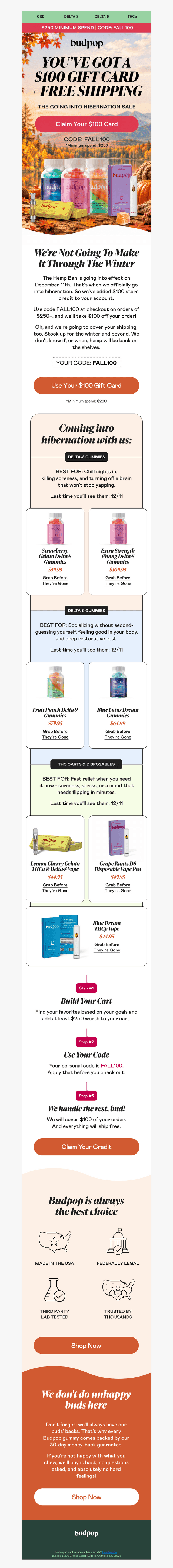 BudPop email from Wed, Sep 23, 2026