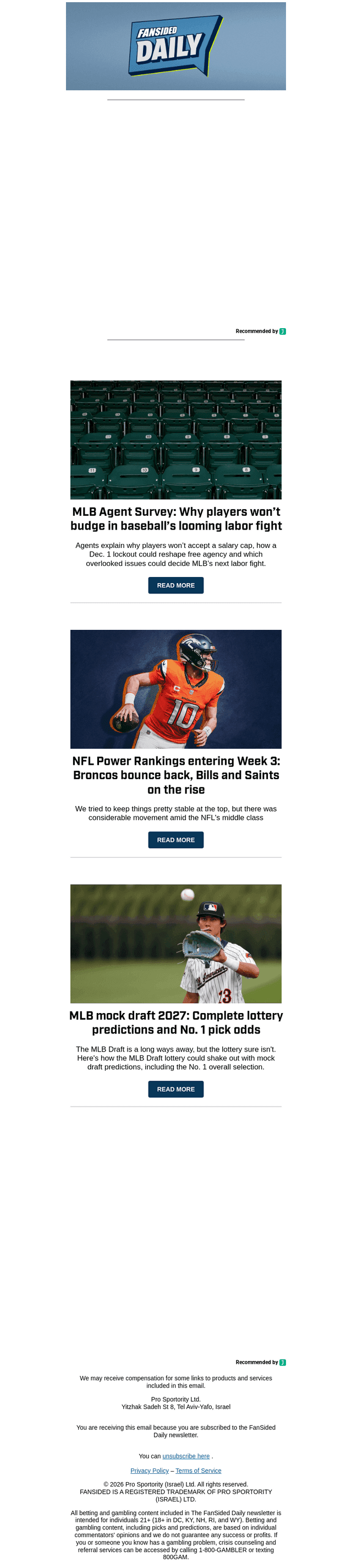 FanSided email from Wed, Sep 23, 2026