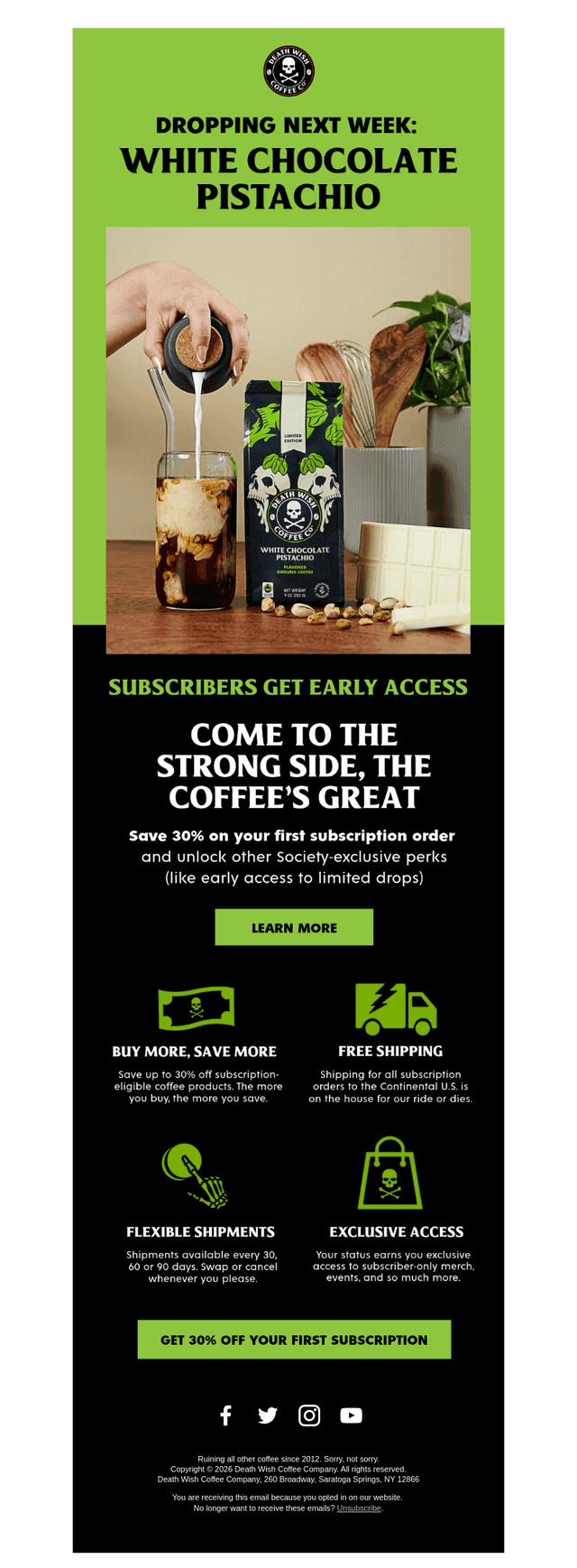 Death Wish Coffee email from Wed, Sep 23, 2026