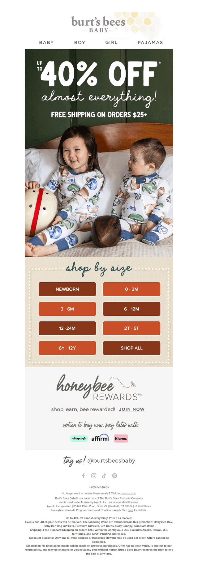 Burt's Bees Baby email from Wed, Sep 23, 2026