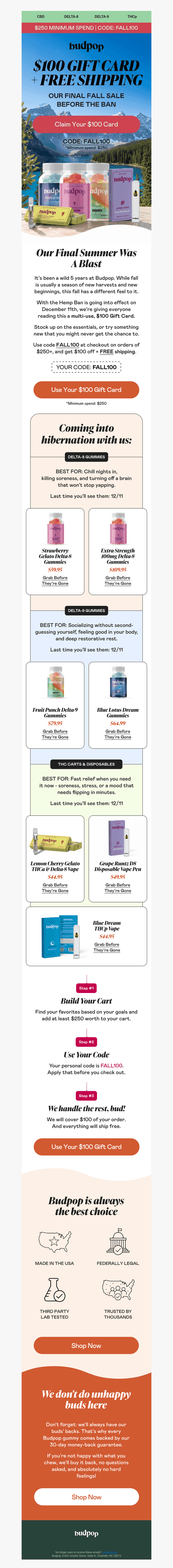 BudPop email from Wed, Sep 23, 2026