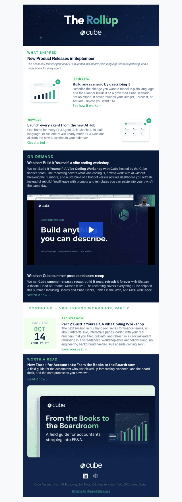 The Rollup: this month at Cube