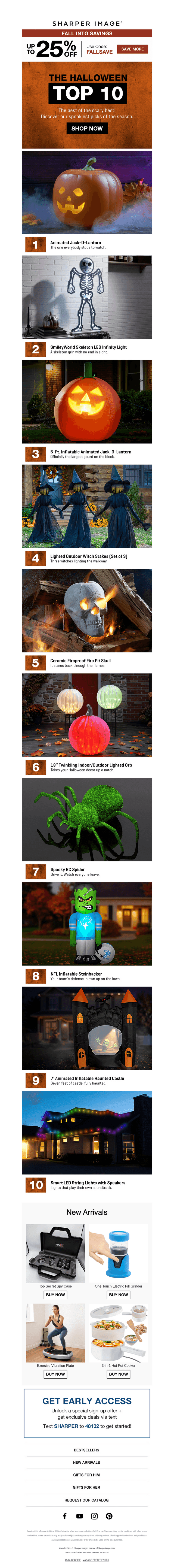Sharper Image email from Wed, Sep 23, 2026