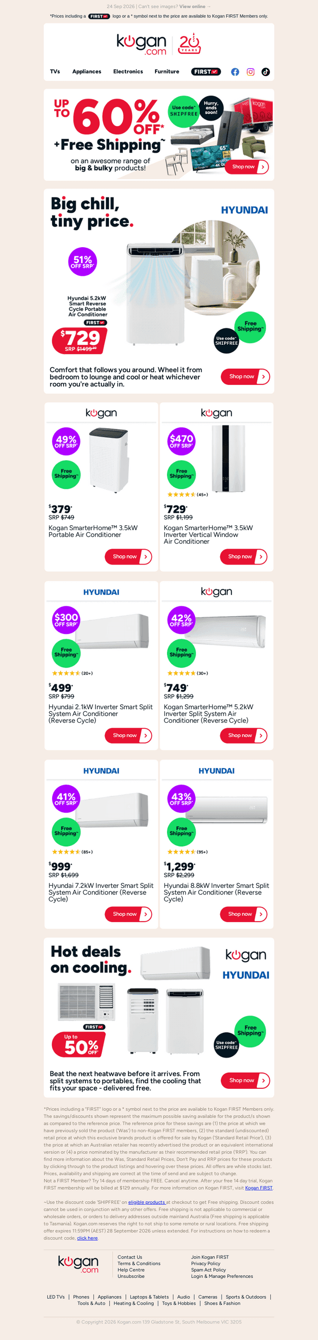 Kogan.com email from Thu, Sep 24, 2026