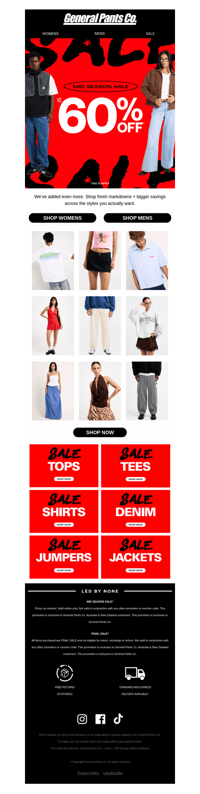 General Pants Co. email from Thu, Sep 24, 2026