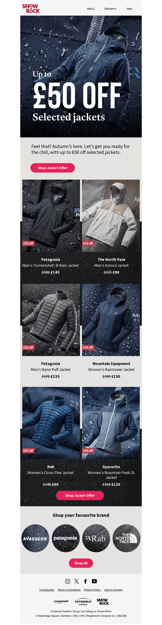 Up to £50 OFF selected jackets!