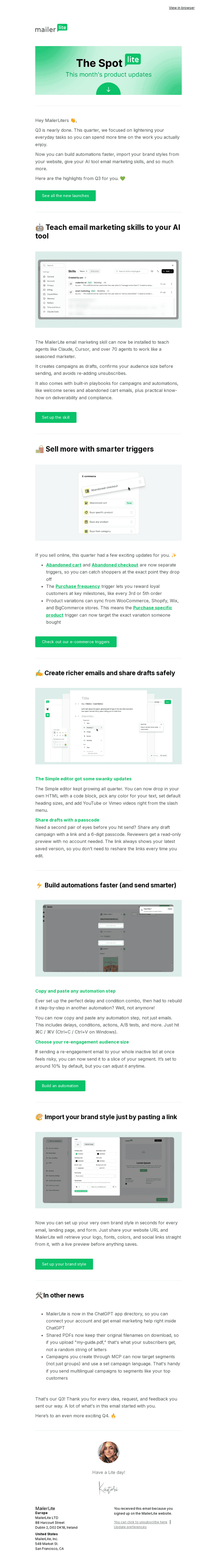 MailerLite email from Thu, Sep 24, 2026