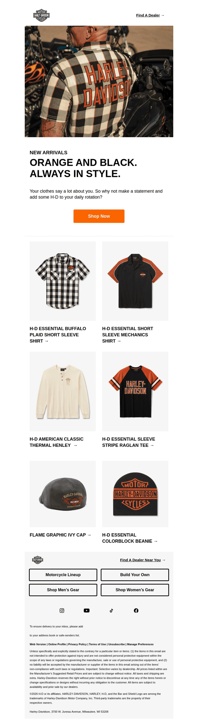 Harley-Davidson email from Thu, Sep 24, 2026