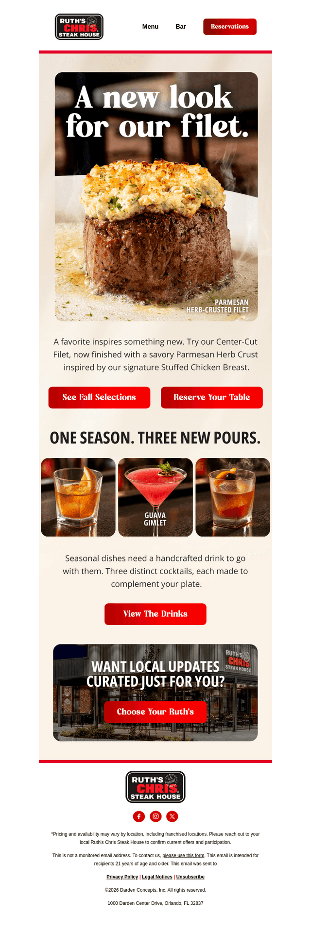 Ruth's Chris email from Thu, Sep 24, 2026