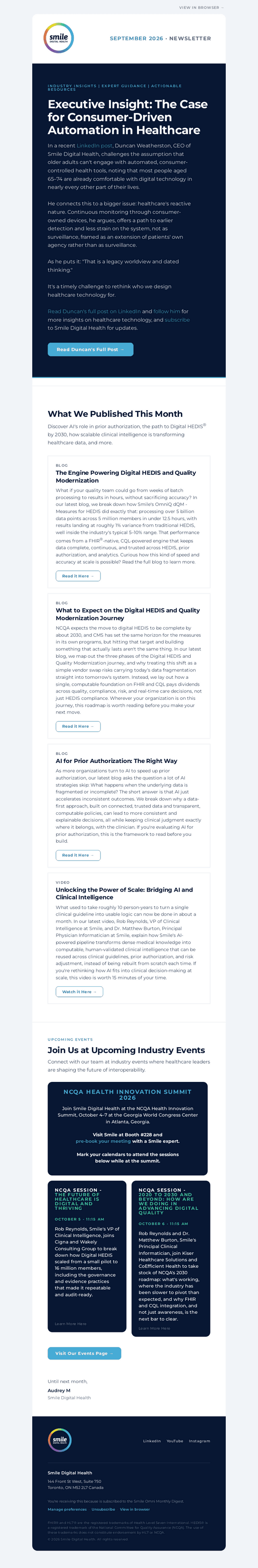 Smile Digital Health email from Thu, Sep 24, 2026
