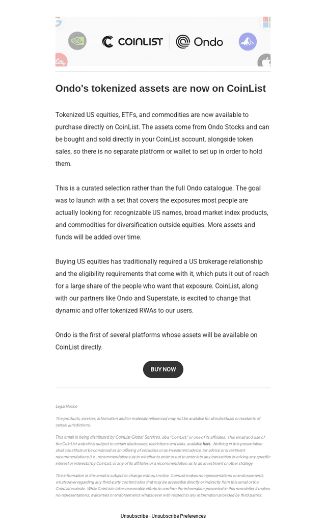 CoinList email from Thu, Sep 24, 2026