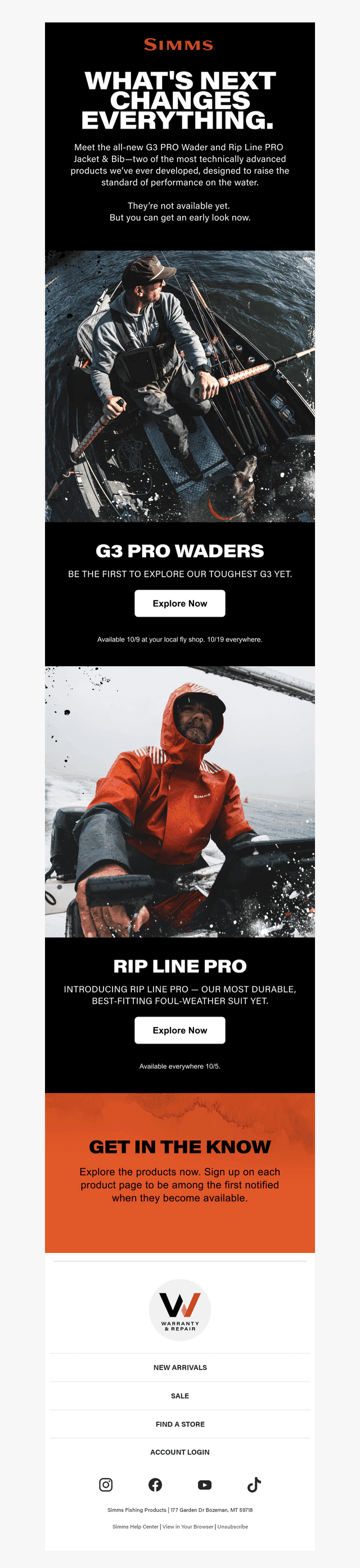 Simms Fishing Products email from Thu, Sep 24, 2026