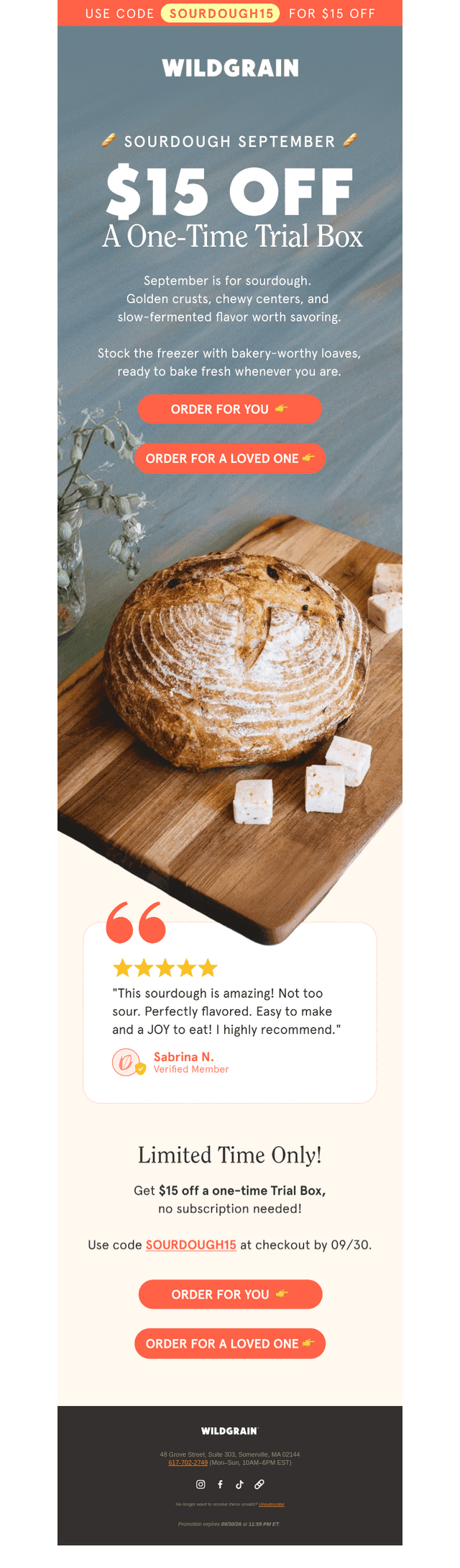 Wildgrain email from Fri, Sep 25, 2026